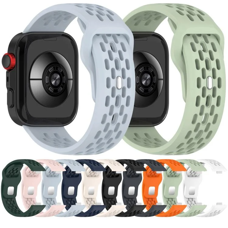 SYA0030172_B2.webp Mesh Silver Reverse Steel Buckle Silicone Watch Band - Image 3