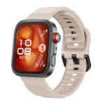 Wave Black Buckle Silicone Watch Band