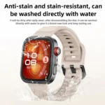Wave Black Buckle Silicone Watch Band - Image 4