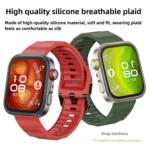 Wave Black Buckle Silicone Watch Band - Image 5