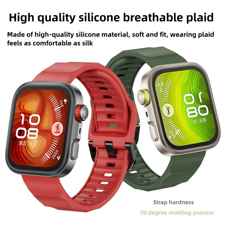 SYA0030220_B4.webp Wave Black Buckle Silicone Watch Band - Image 5