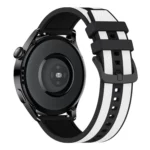 Vertical Stripe Texture Two Color Silicone Watch Band