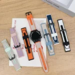 Vertical Stripe Texture Two Color Silicone Watch Band - Image 3