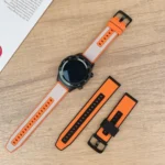 Vertical Stripe Texture Two Color Silicone Watch Band - Image 4