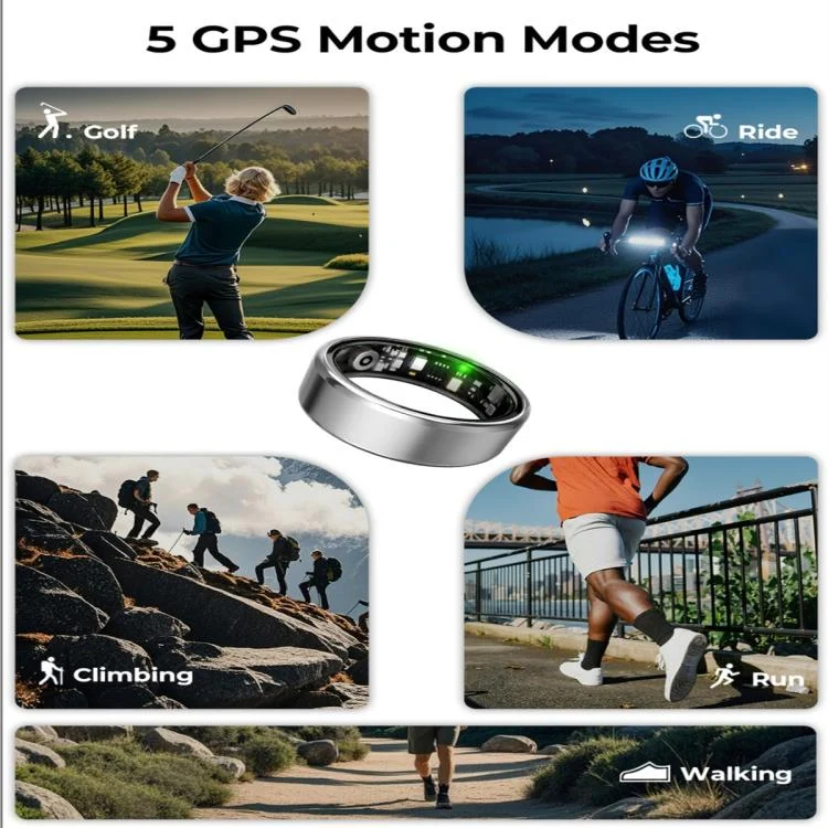 SYA0030269_B6.webp R100 SIZE 12 Smart Ring, Support Heart Rate / Blood Oxygen / Sleep Monitoring / Remote Photography - Image 7