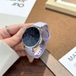 Slim Reverse Buckle Ice Crystal Silicone Watch Band - Image 5