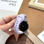 Slim Reverse Buckle Ice Crystal Silicone Watch Band - Image 6