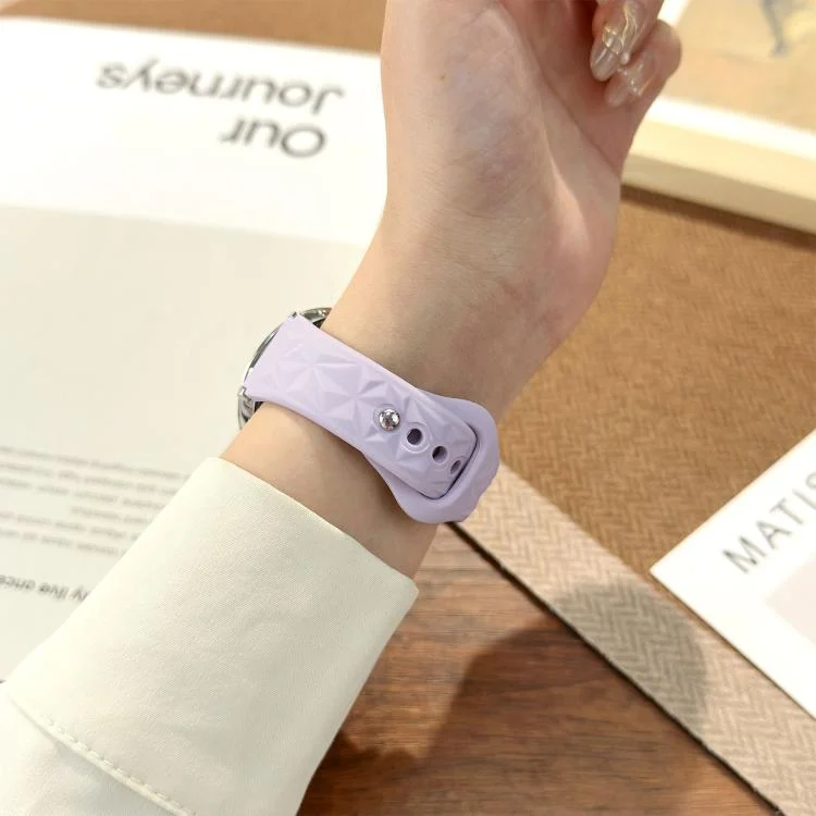 SYA0030346_B6.webp Slim Reverse Buckle Ice Crystal Silicone Watch Band - Image 7