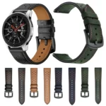 For Apply Samsung Galaxy Watch Active 22mm Leather Eyelet Sport Strap - Image 2