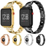 For Fitbit Versa / Fitbit Versa 2 / Fitbit Versa Lite Edition Universal X-shaped Metal Strap - Image 2