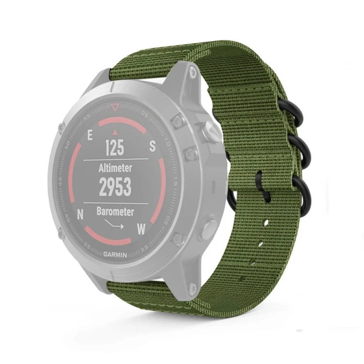 For Garmin Fenix 3 / 5X Universal 26MM Three-ring Nylon Watchband