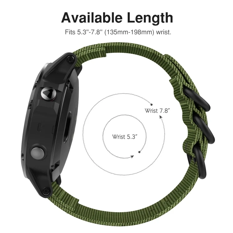 SYA00688601A_5.webp For Jiamin Fenix5, 22MM Three-ring Nylon Watchband - Image 7