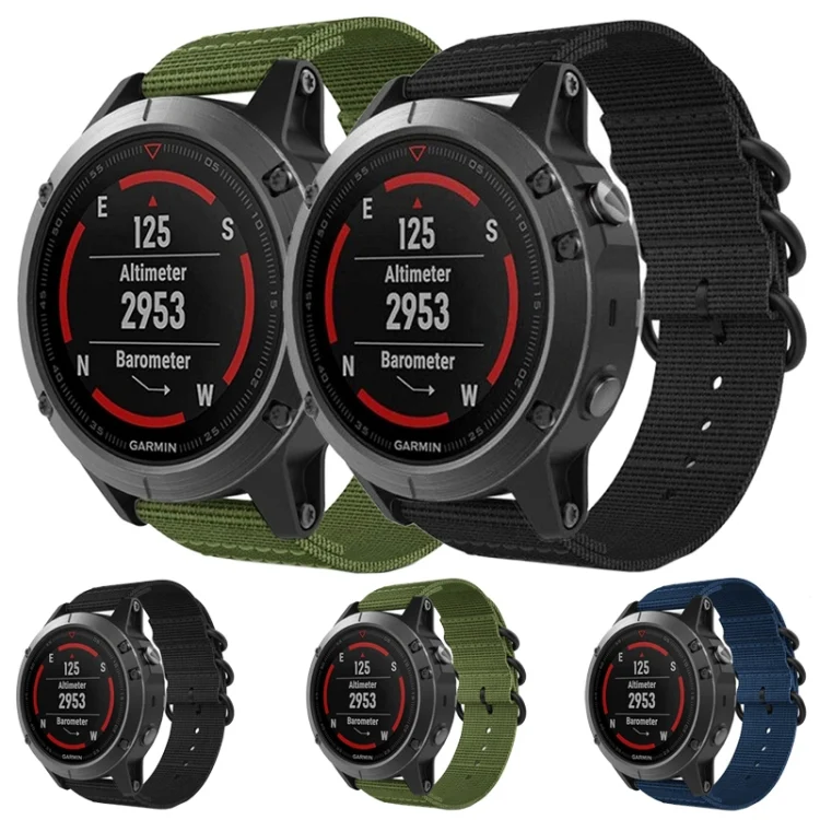 SYA00688601_B1.webp For Jiamin Fenix5, 22MM Three-ring Nylon Watchband - Image 2