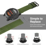 For Garmin Fenix 5S 20mm Three-ring Nylon Watchband - Image 5