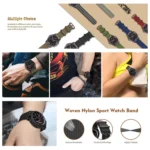 For Samsung Galaxy Watch Active 22mm / S3 Nylon Three-ring Strap - Image 4