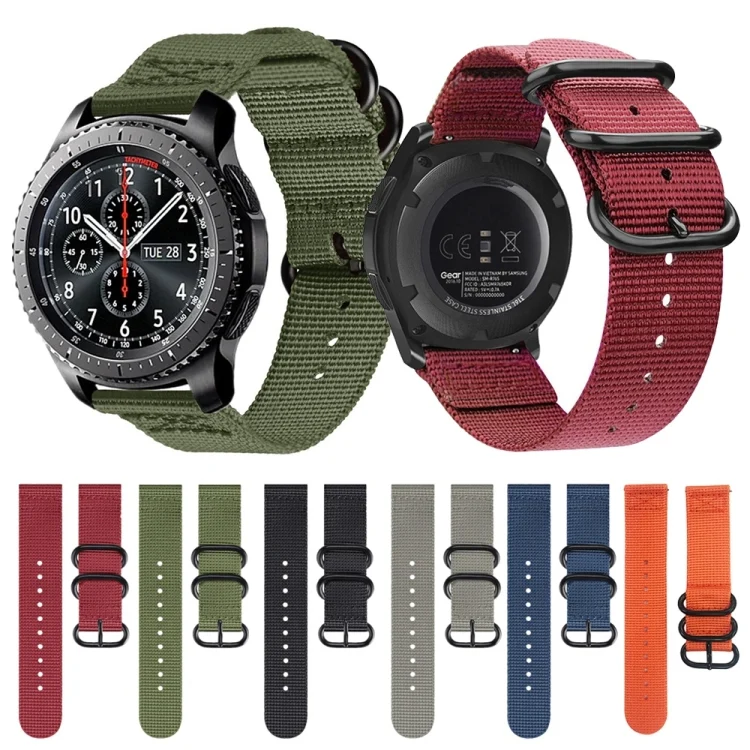 SYA00690901_B4.webp For Samsung Galaxy Watch Active 22mm / S3 Nylon Three-ring Strap - Image 5