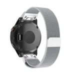 For Garmin Fenix 5 Milan Metal Stainless Steel Metal Watchband (Silver) - Image 2