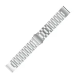 For Garmin Fenix 5 Three-Bead Stainless Steel Metal Watchband(Silver) - Image 4