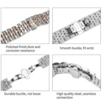 22mm For Huawei Watch GT2e GT2 46mm Seven Stainless Steel Straps - Image 3