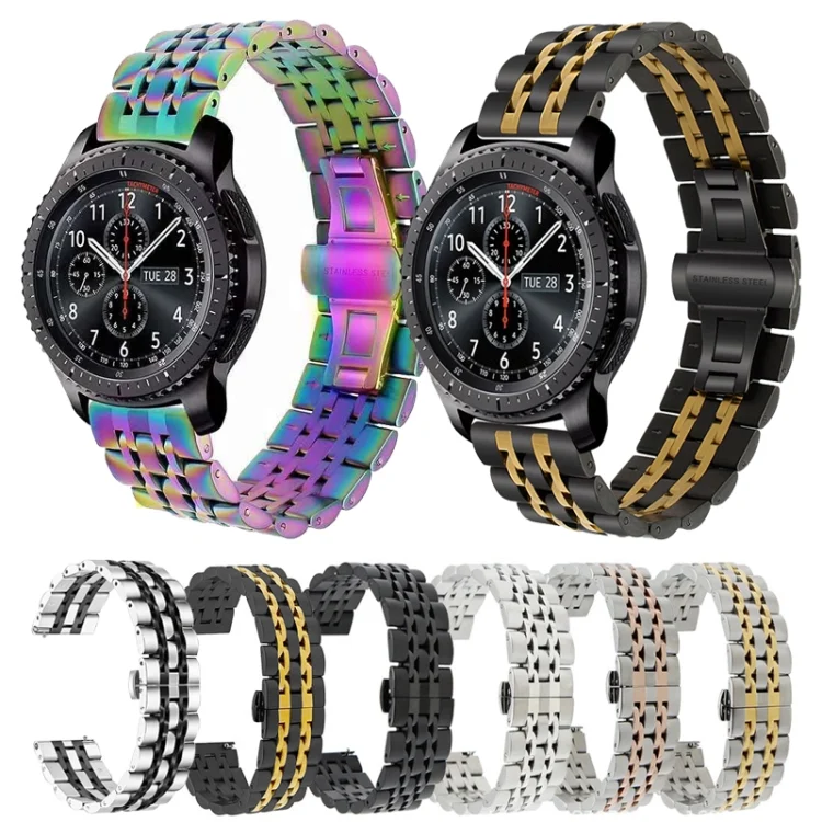 SYA00965801_B5.webp 22mm For Huawei Watch GT2e GT2 46mm Seven Stainless Steel Straps - Image 6