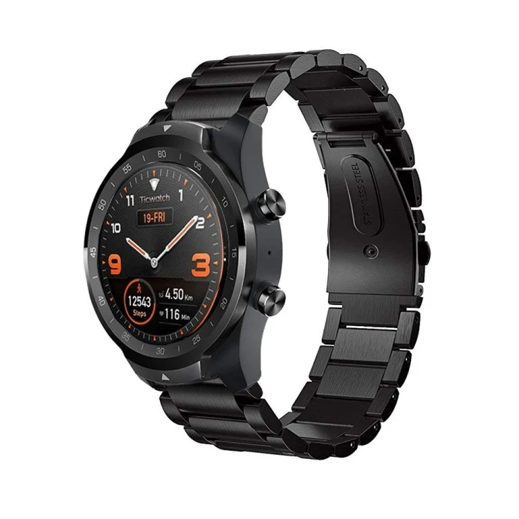 SYA00966001A_4.webp 22mm For Huawei Watch GT2e GT2 46mm Three Flat Buckle Stainless Steel Straps - Image 5