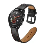 22mm For Huawei Watch GT2e / GT2 46mm Plum Blossom Hole Leather Strap - Image 3