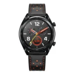 22mm For Huawei Watch GT2e / GT2 46mm Plum Blossom Hole Leather Strap - Image 4