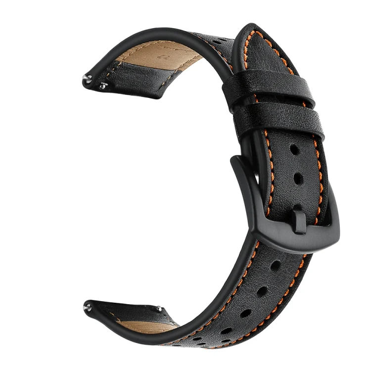 SYA00967401A_3.webp 22mm For Huawei Watch GT2e / GT2 46mm Plum Blossom Hole Leather Strap - Image 5