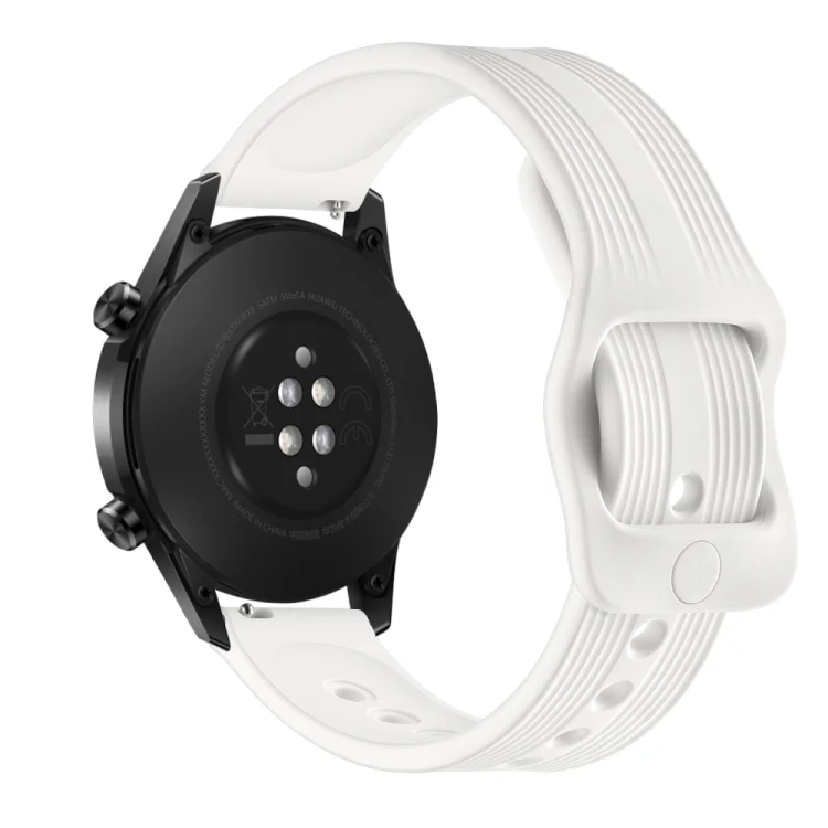 SYA00967701A_1.webp 20mm For  Huawei Watch GT2 42mm / Galaxy Watch Active 2 / Huami GTS/GTR 42MM Silicone Strap with Japanese Buckle - Image 3