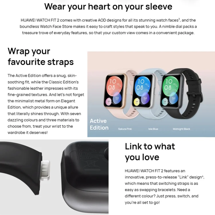 TBD0142586201_B1.webp Original Huawei WATCH FIT 2 Smart Sports Watch - Image 2