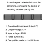 Original DJI Avata Charge Housekeeper 4 Batteries Charger - Image 5