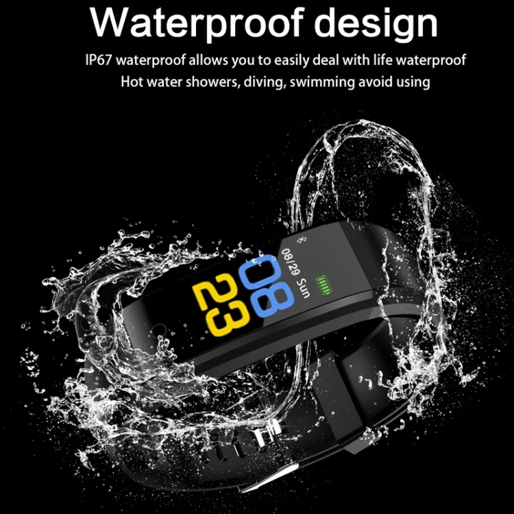 TBD050684001A_6.webp ID115 Plus Smart Bracelet Fitness Heart Rate Monitor Blood Pressure Pedometer Health Running Sports SmartWatch for IOS Android - Image 7