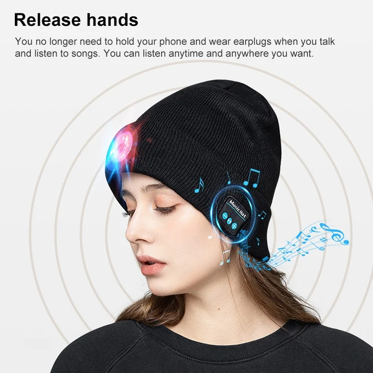 TBD05421102_B3.webp Outdoor Night Running Night Fishing LED Light Illumination Bluetooth 5.0 Knitted Hat - Image 4