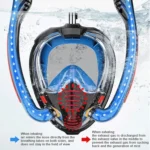 Snorkeling Mask Double Tube Silicone Full Dry Diving Mask Adult Swimming Mask Diving Goggles - Image 8