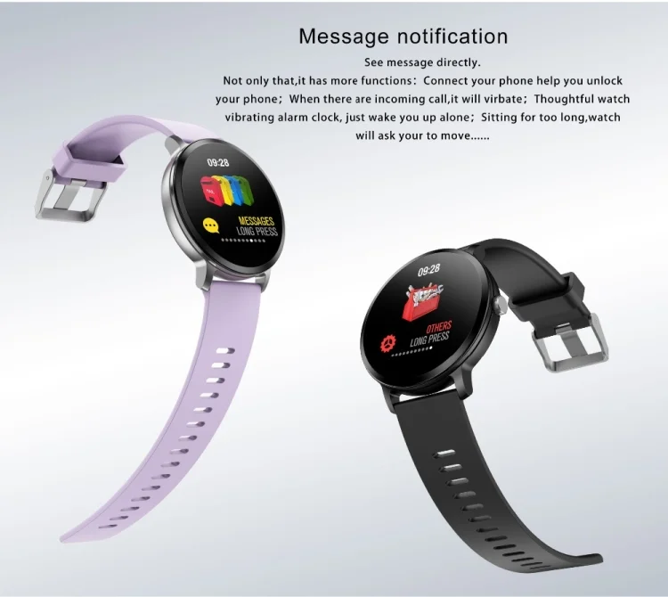TBD057127601C_6.webp V11 Smartwatch Real-time Heart Rate Blood Pressure Monitor Multi-sport mode Breathing Light Smart Watch for Android IOS Phone - Image 7