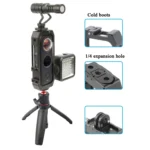 For Insta360 One X-2 Metal Camera Vertical Cage Protection Frame with Cold Shoe - Image 6