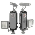 For Insta360 One X-2 Metal Camera Vertical Cage Protection Frame with Cold Shoe - Image 7