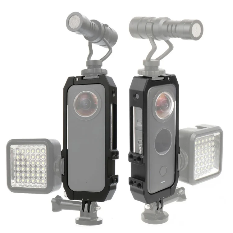 TBD0572154901_B6.webp For Insta360 One X-2 Metal Camera Vertical Cage Protection Frame with Cold Shoe - Image 7