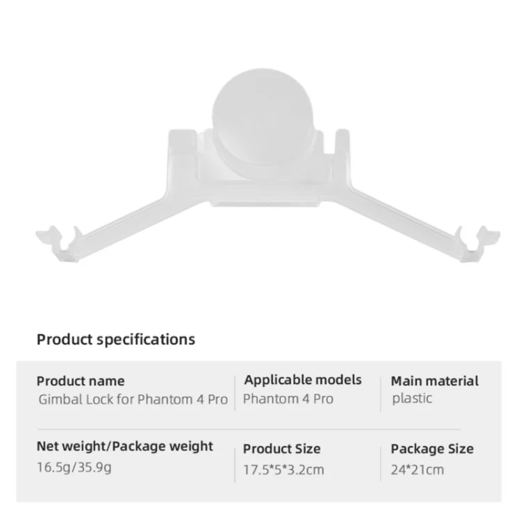 TBD0572186901_B2.webp Camera Gimbal Lock Buckle Lock Holder Protection Cover For DJI Phantom 4 Pro - Image 3