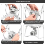 Camera Gimbal Lock Buckle Lock Holder Protection Cover For DJI Phantom 4 Pro - Image 5
