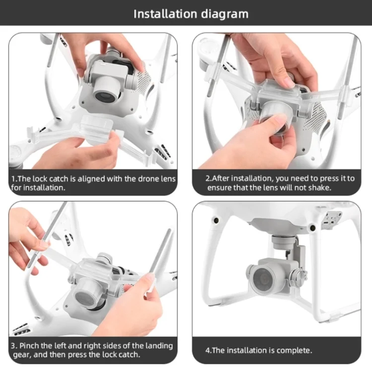 TBD0572186901_B4.webp Camera Gimbal Lock Buckle Lock Holder Protection Cover For DJI Phantom 4 Pro - Image 5