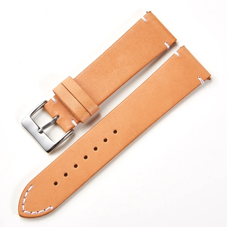 TBD0574128001_B2.webp First Layer Retro Cowhide Frosted Bottom Leather Quick Release Ultra-Thin Universal Watch Strap, Size: - Image 3