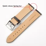 First Layer Retro Cowhide Frosted Bottom Leather Quick Release Ultra-Thin Universal Watch Strap, Size: - Image 4