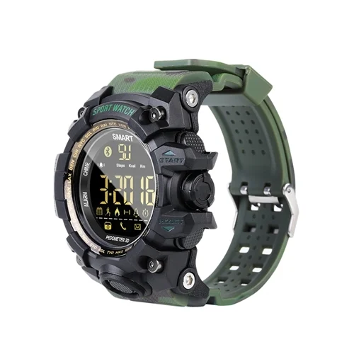 Waterproof Sports Smart Watch EX16S Camouflage Outdoor Bluetooth Remote Pedemeter Long Standby