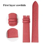 Thin Watch Chain With Calfskin Lizard Pattern Strap - Image 3