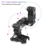 2 Set Cycling Helmet Adhesive Multi-Joint Arm Fixed Mount Set for DJI Osmo Action, GoPro HERO9 Black / HERO8 Black /7 /6 /5 /5 Session /4 Session /4 /3+ /3 /2 /1, Xiaoyi and Other Action Cameras - Image 2