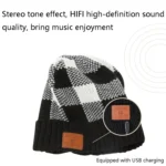 M3-BL Bluetooth LED Music Headset Hat Lady Warm Night Lighting Hat - Image 3
