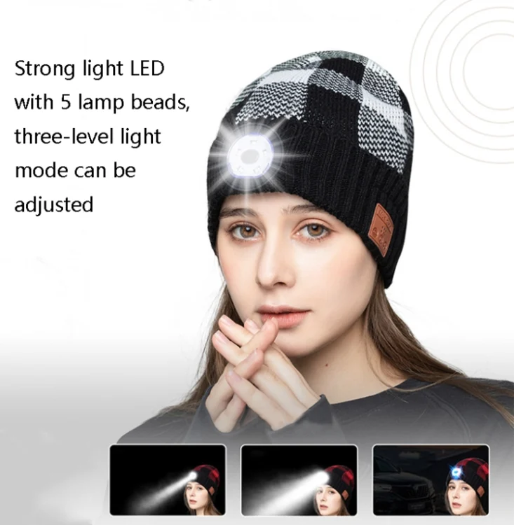 TBD0599955801_B4.webp M3-BL Bluetooth LED Music Headset Hat Lady Warm Night Lighting Hat - Image 5