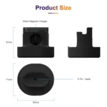 2 In 1 Smart Watch Charging Bracket Desktop Silicone Watch Charging Stand For Apple Watch - Image 3