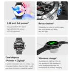 LOANIY DT70 Analog Digital Dual Display Smart Call Watch - Image 4